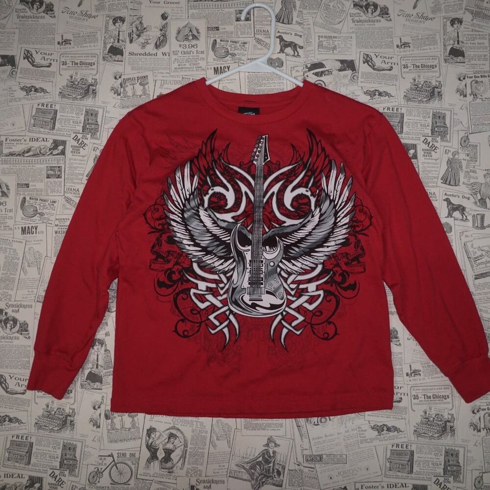 M - Vintage Y2K Top Heavy T-Shirts tribal grunge angel wings